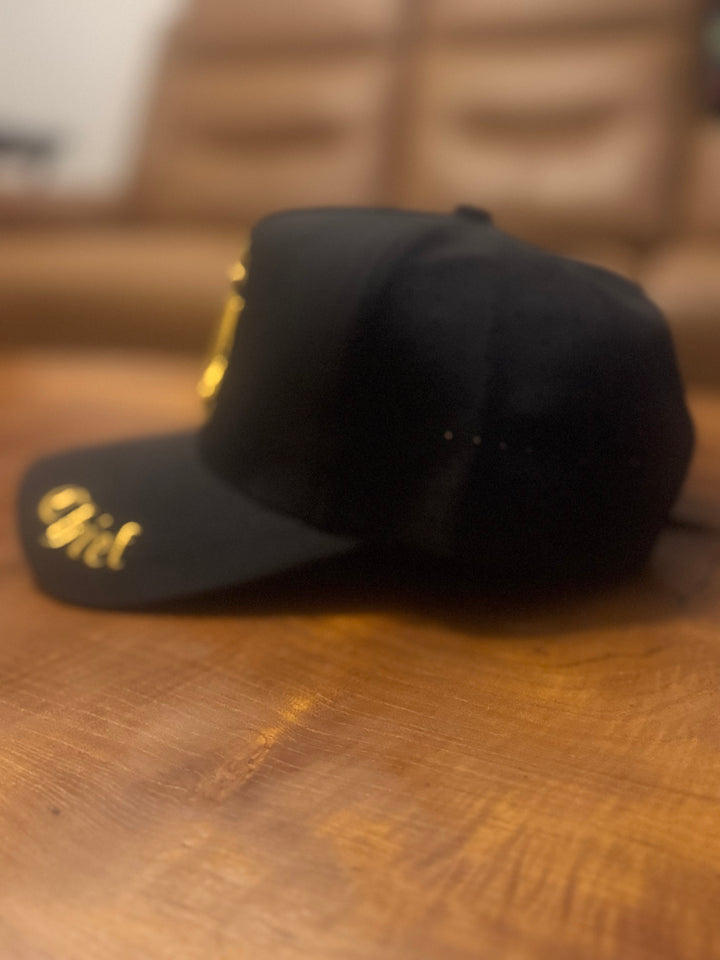 No.183 Premium Mid-Profile Chief Anchor Snapback Vented | Everyday Cap | Embroidered Brim (Black) $34.99 | Free Shipping