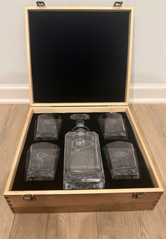 Handcrafted Wooden Decanter Sets|Engraved|$149.99-199.99|Free Shipping