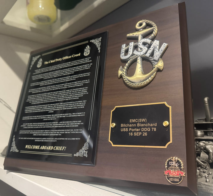 FY27 250th Anniversary Edition WELCOME TO THE MESS Bundle Welcome Aboard Plaque and Acceptance Card|$75.00|Free Shipping
