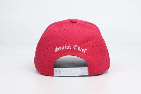 No.108 ***PRE-ORDER*** available 01OCT26 for delivery|Premium Pink CPO|SCPO|MCPO|white Embroidery| Laser Vented Snapback|$34.99| Free Shipping