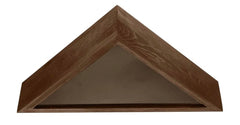 Wooden Triangle US Flag Display with Engraved Plate
