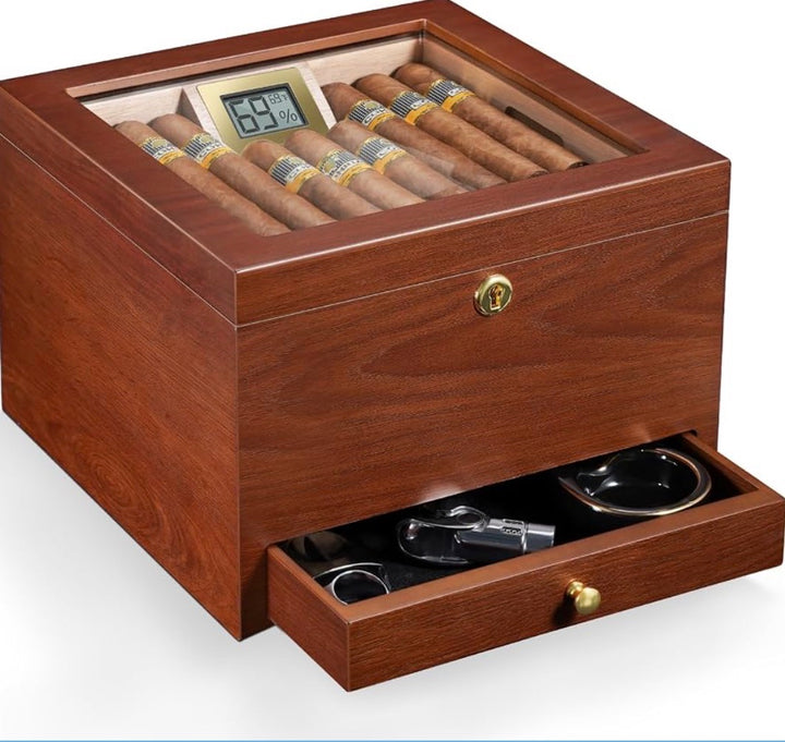 Handcrafted Wooden Cigar Humidor | Spanish Cedar | Engraved | $124.99 | Free Shipping