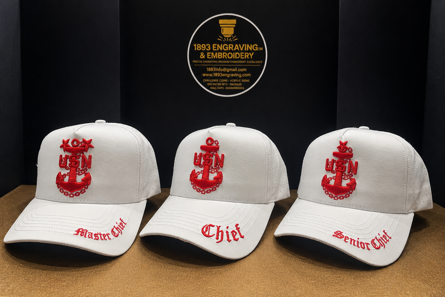 No.914 Premium White CPO | SCPO | MCPO | Red Embroidery Snapback | $34.99 | Free Shipping