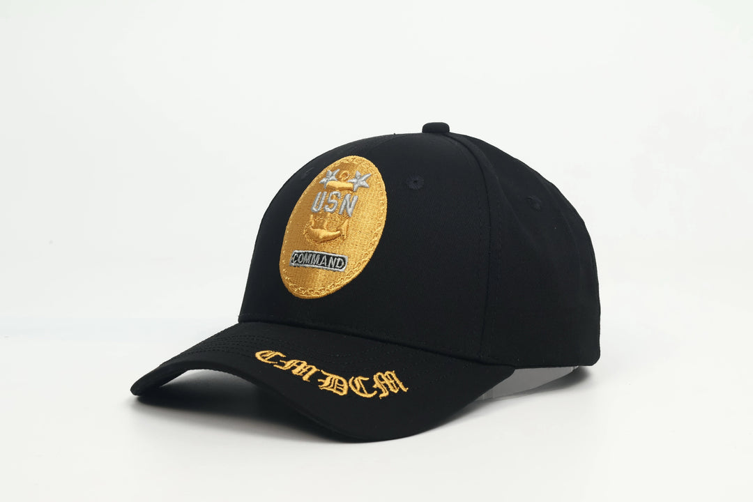 Command Master Chief unisex ball cap with embroidered brim and rear pannel with adjustable buckle | $29.99 | Free Shipping