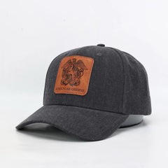 No.003 Premium Mustang Crest Leather Patch Cap | Front & Back Leather Patches | Free Hat Clip | $34.99 | Free Shipping