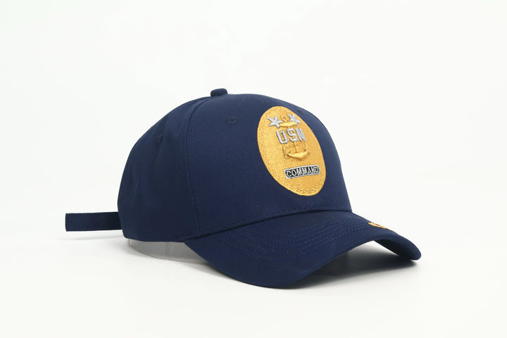 Command Master Chief unisex ball cap with embroidered brim and rear pannel with adjustable buckle | $29.99 | Free Shipping
