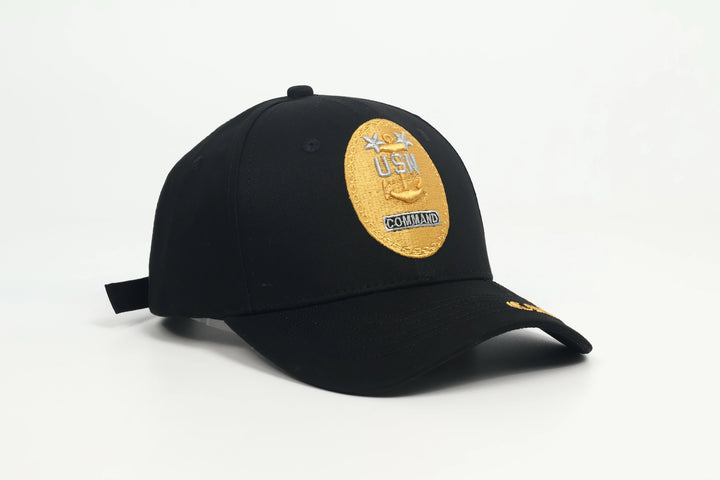 Command Master Chief unisex ball cap with embroidered brim and rear pannel with adjustable buckle | $29.99 | Free Shipping