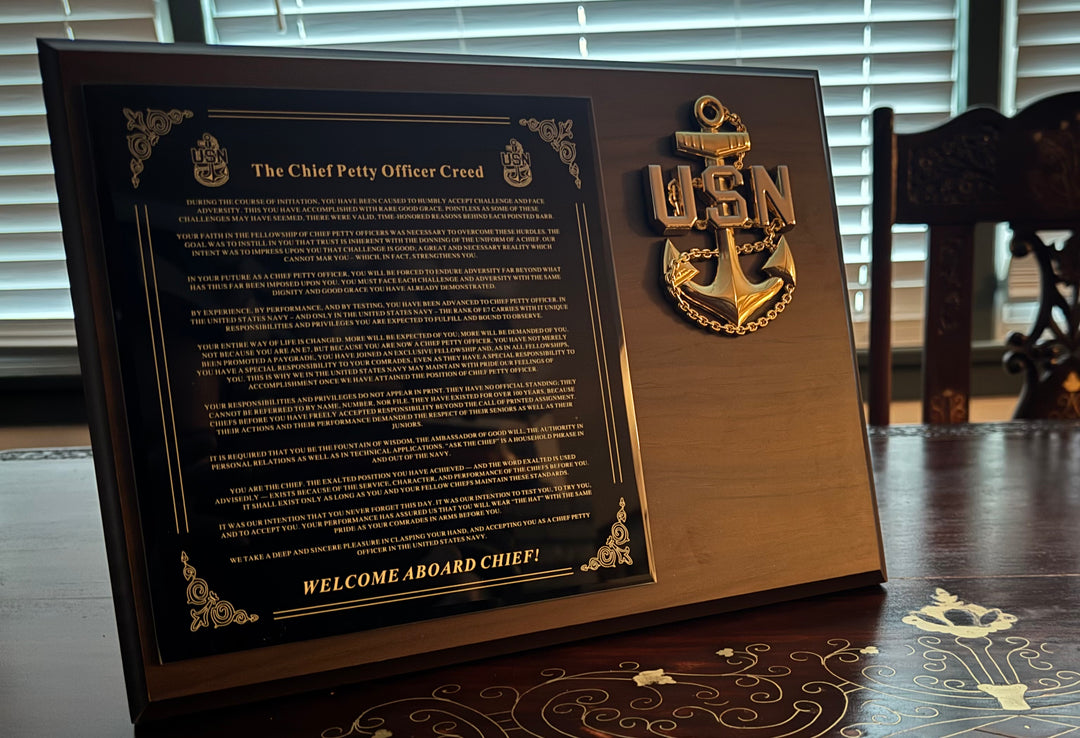 2026 Edition- Modern Anchor - WELCOME TO THE MESS - Bundle (Acceptance Plaque + Card) - $75.00 + Free Shipping