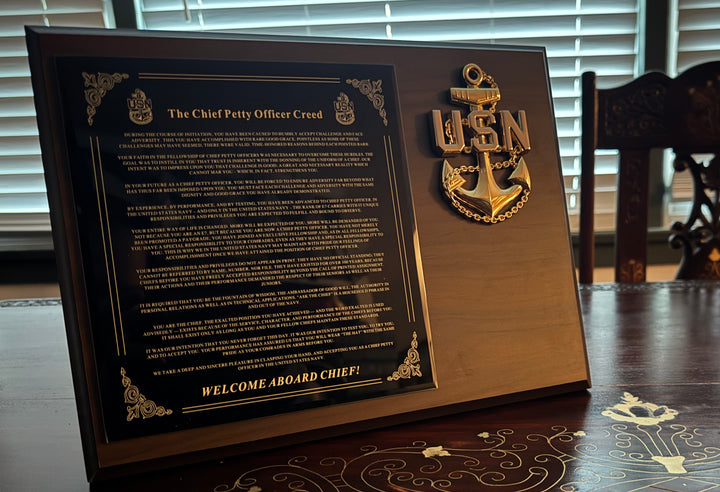 2026 Edition- Modern Anchor - WELCOME TO THE MESS - Bundle (Acceptance Plaque + Card) - $75.00 + Free Shipping
