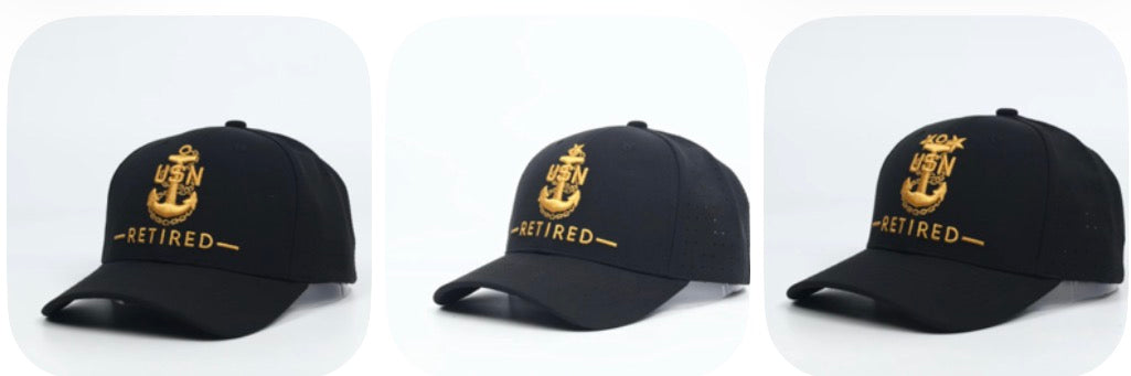 No.208 ***PRE-ORDER*** available 01OCT26 for delivery|Premium Black Retired CPO|SCPO|MCPO|Gold Embroidery| Laser Vented Snapback|$34.99| Free Shipping
