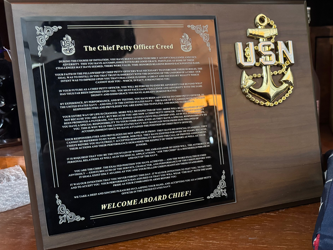 2026 Edition- Modern Anchor - WELCOME TO THE MESS - Bundle (Acceptance Plaque + Card) - $75.00 + Free Shipping