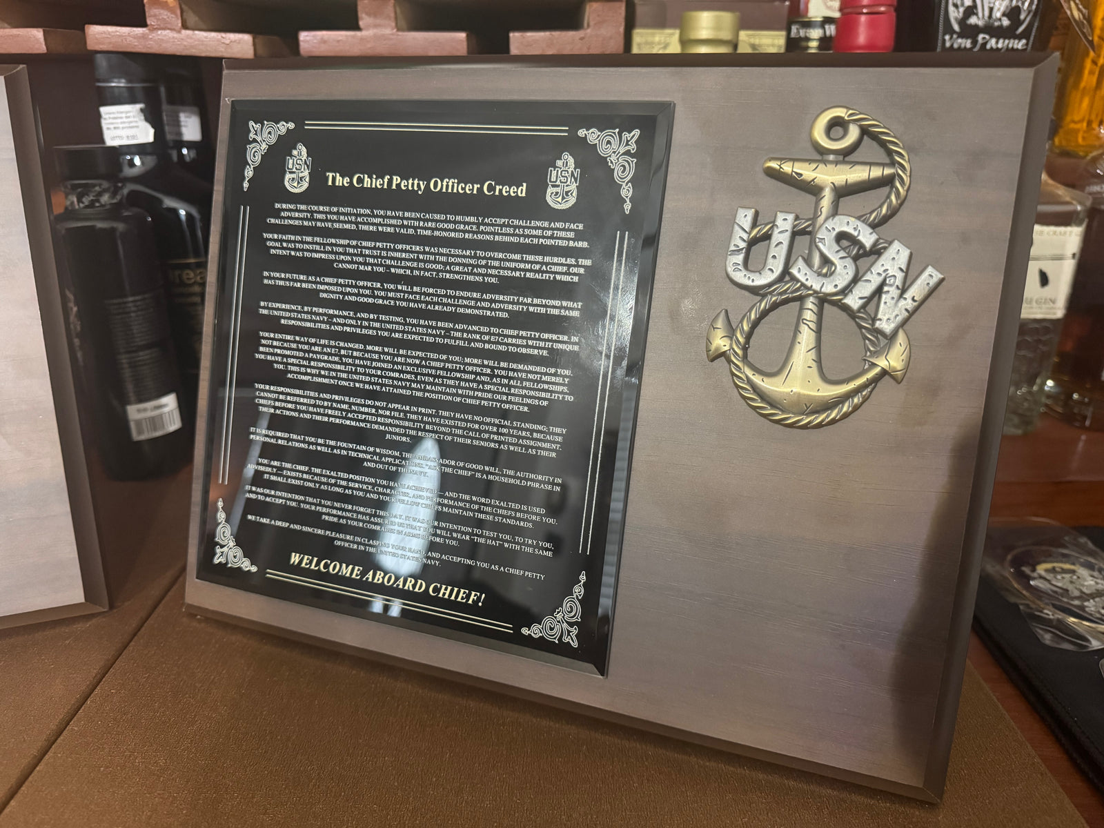 FY27 Edition Heritage Anchor WELCOME TO THE MESS Bundle | Welcome Aboard Plaque and Acceptance Card | $75.00 | Free Shipping