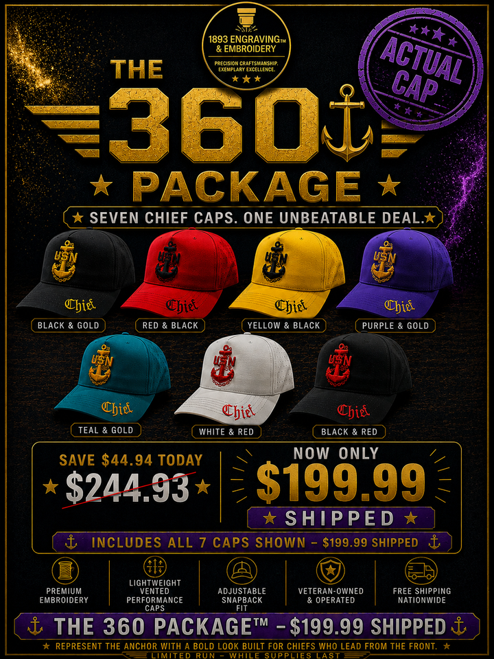 No.762 Premium Mid-Profile Chief Anchor Snapback Vented | Everyday Cap | Embroidered Brim THE 360 SPECIAL package $199.99 | Free Shipping