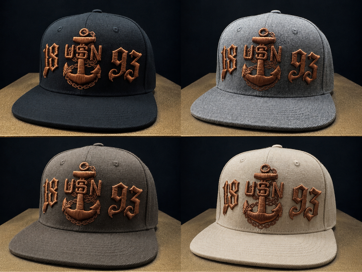 No.552 Premium 1893 Chief Anchor Flat Bill Ballcap With Adjustable Buckle | $124.99 | Free Shipping
