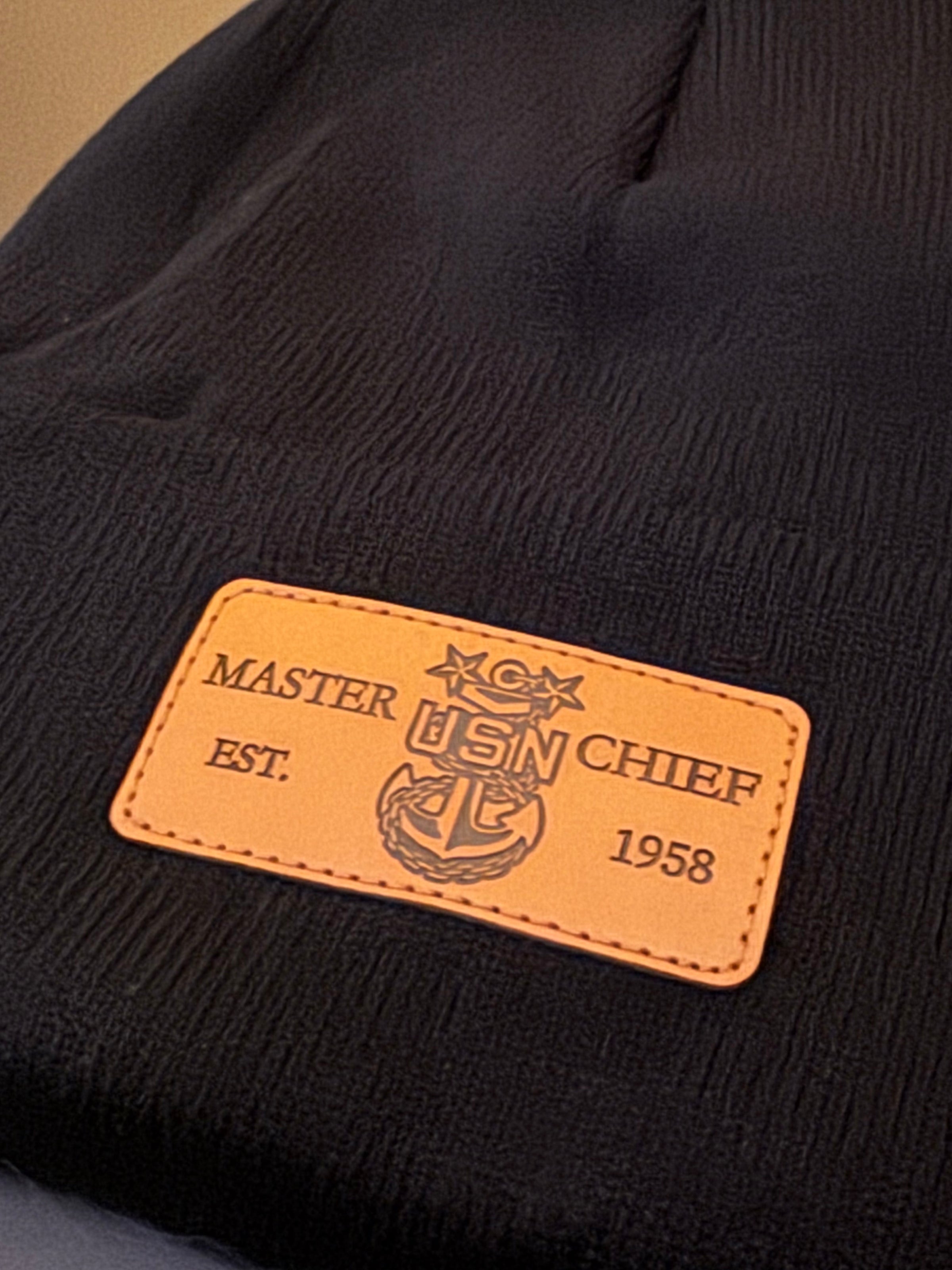 No.72 Premium Leather Patch Beanie CPO|SCPO|MCPO|$19.99|Free Shipping