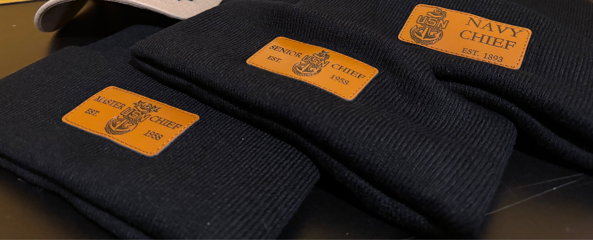 No.72 Premium Leather Patch Beanie CPO|SCPO|MCPO|$19.99|Free Shipping