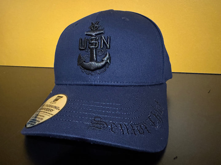 No. 61 Premium Senior Chief Velcro Back Ballcap - Blue $29.99