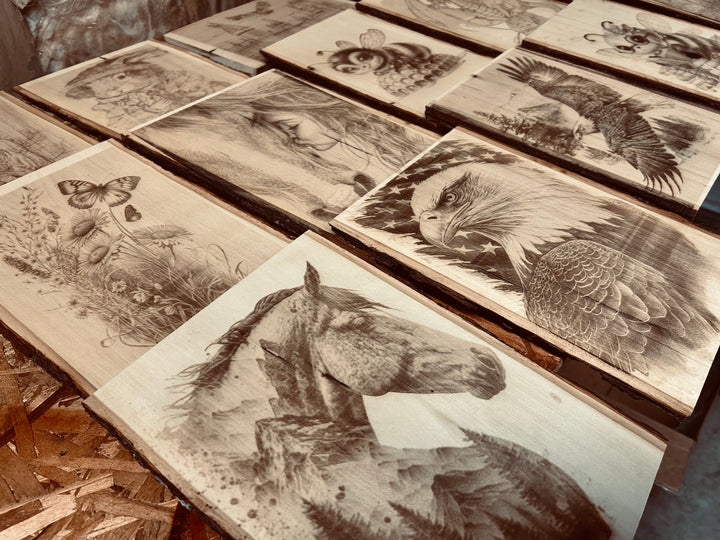 Custom (send in your picture) Engraved Live Edge Portrait $49.99 + Free Shipping