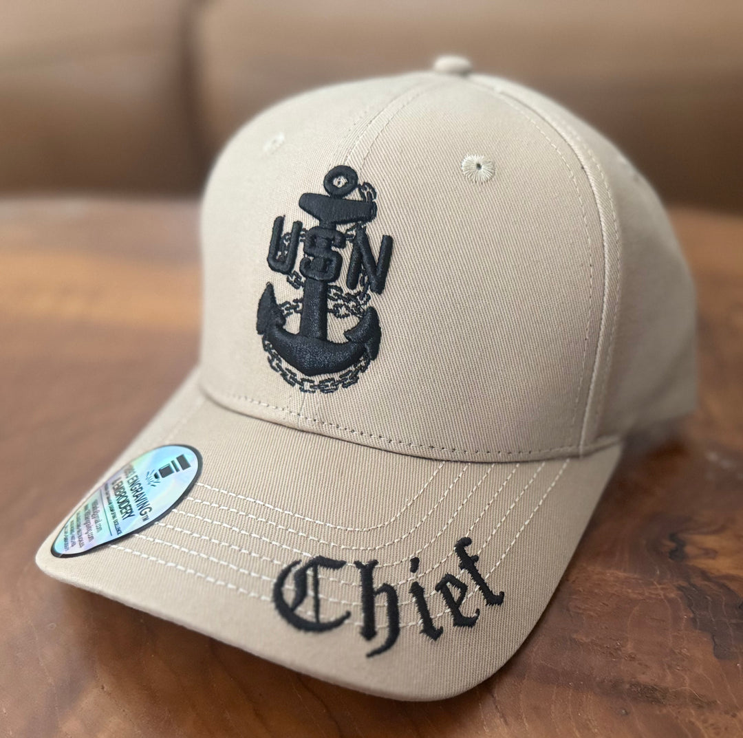 No. 53 Premium Chief Velcro Back Ballcap - Khaki $29.99