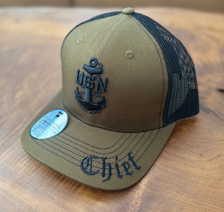 No. 59 Premium Chief Adjustable Snapback Ball Cap (Trucker) - Green w/ Black Mesh $29.99