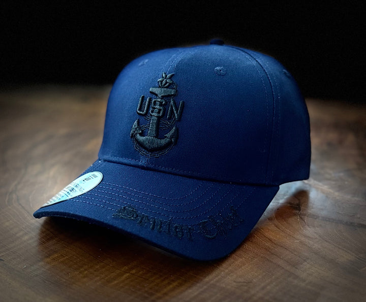 No. 61 Premium Senior Chief Velcro Back Ballcap - Blue $29.99