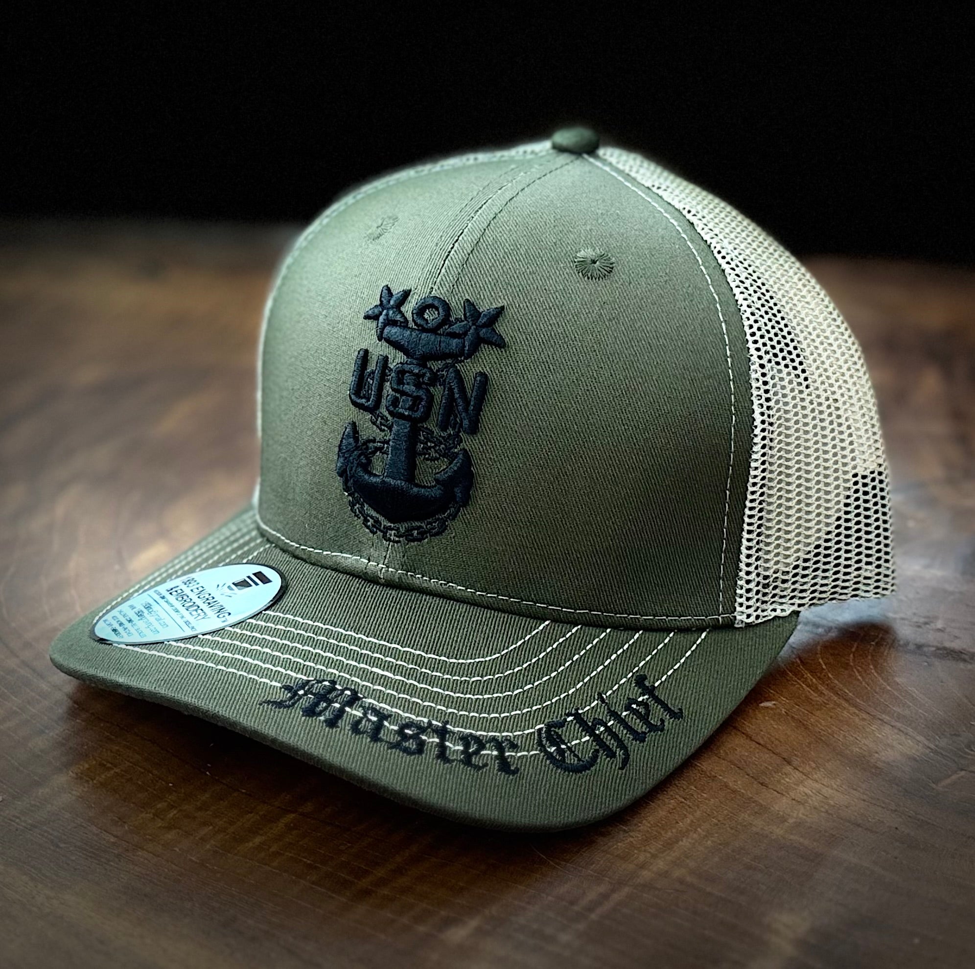 No.66 Premium CPO | SCPO | MCPO Trucker Snapback Cap | OD Green & Tan Mesh | $29.99 | Free Shipping