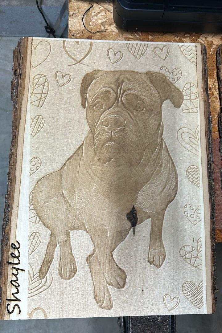 Custom (send in your picture) Engraved Live Edge Portrait $49.99 + Free Shipping