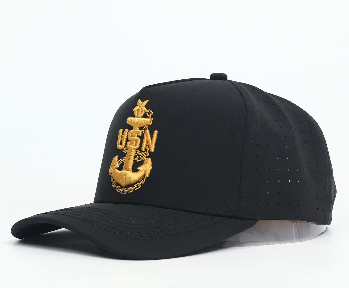 No.79 Premium Black CPO|SCPO|MCPO|Gold & Black Embroidery Snapback|$34.99| Free Shipping