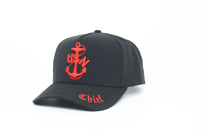 No.28 Premium Chief Heritage Anchor Snapback Vented Cap with Embroidered Brim (Black) $34.99+ Free Shipping
