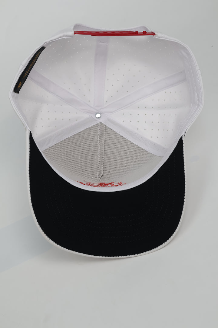 No.911 Premium Chief Heritage Anchor Vented Snapback Golf Style Cap with Embroidered Brim (White) $34.99+ Free Shipping