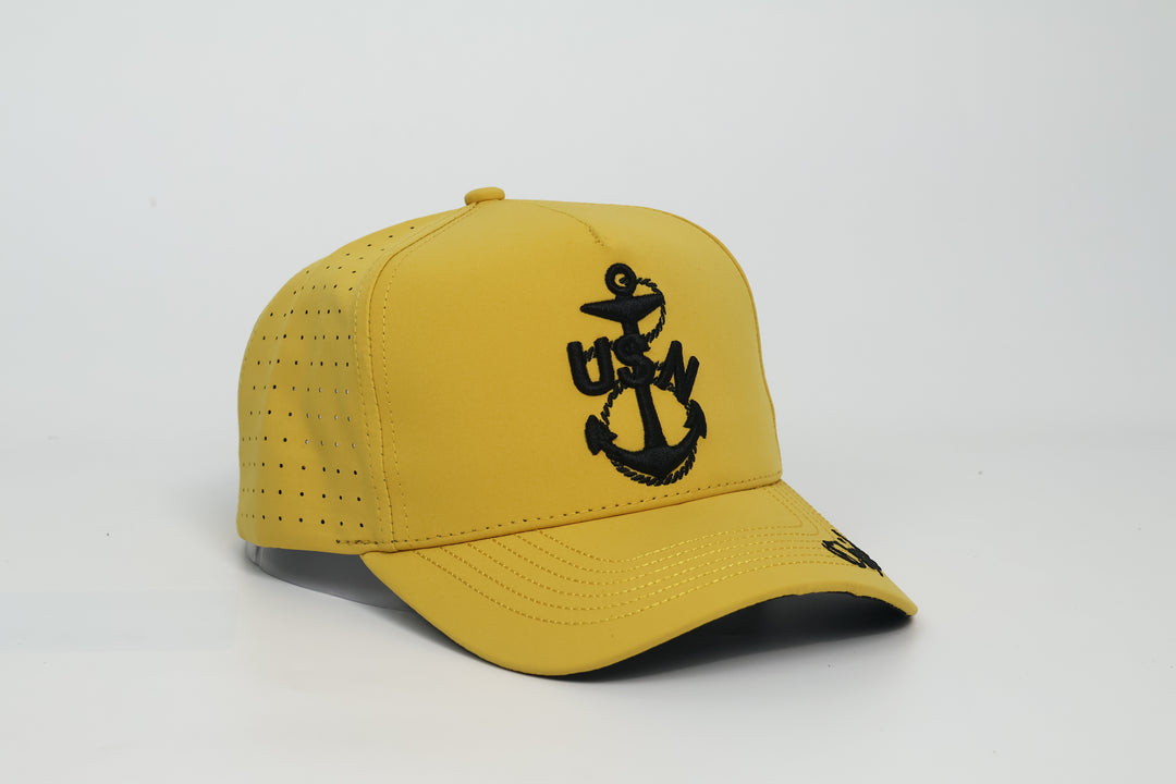 No.77 Premium Chief Heritage Anchor Snapback Ballcap with Embroidered Brim (Yellow) $34.99+ Free Shipping