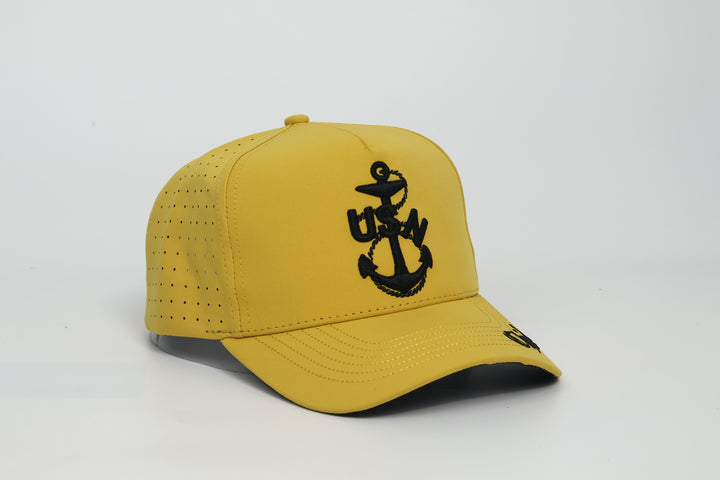 No.77 Premium Chief Heritage Anchor Snapback Ballcap with Embroidered Brim (Yellow) $34.99+ Free Shipping
