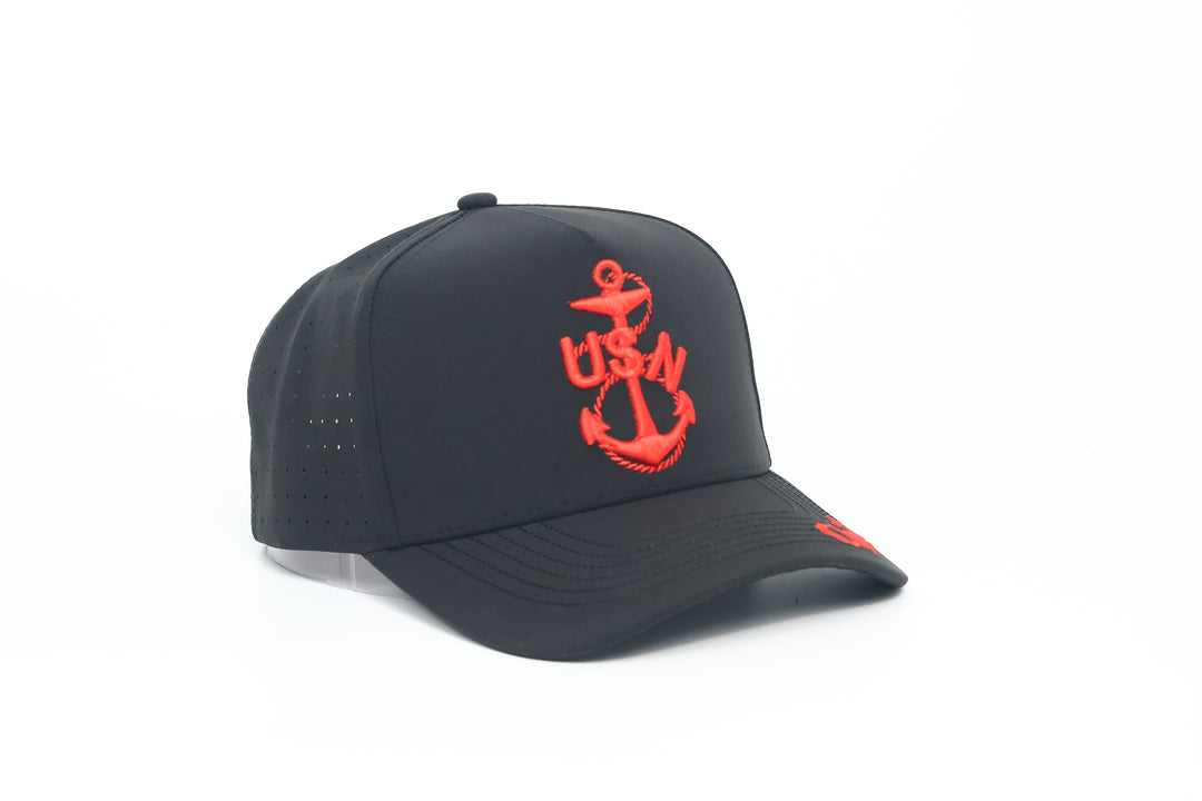 No.28 Premium Chief Heritage Anchor Snapback Vented Cap with Embroidered Brim (Black) $34.99+ Free Shipping