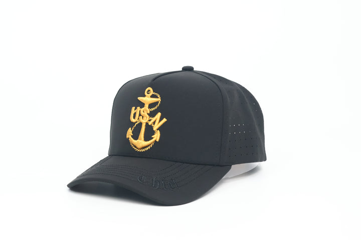 No.82 Premium Chief Heritage Anchor Snapback Vented Cap with Embroidered Brim (Black) $34.99+ Free Shipping