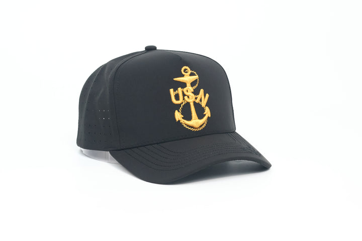 No.82 Premium Chief Heritage Anchor Snapback Vented Cap with Embroidered Brim (Black) $34.99+ Free Shipping