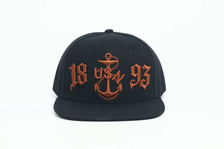 No.58 Premium 1893 Chief Heritage Anchor Flat Bill Ballcap W/ Adjustable Buckle (Black) $34.99+ Free Shipping