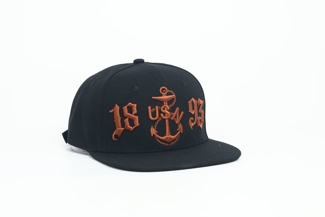 No.58 Premium 1893 Chief Heritage Anchor Flat Bill Ballcap W/ Adjustable Buckle (Black) $34.99+ Free Shipping