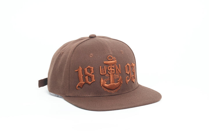 No.90 Premium 1893 Chief Flat Bill Ballcap W/ Adjustable Buckle (Brown) $34.99+ Free Shipping