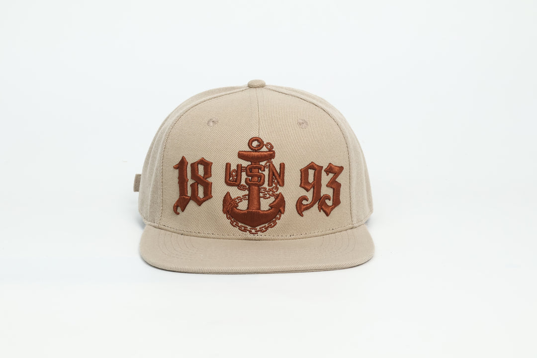 No.91 Premium 1893 Chief Flat Bill Ballcap W/ Adjustable Buckle (Khaki) $34.99+ Free Shipping