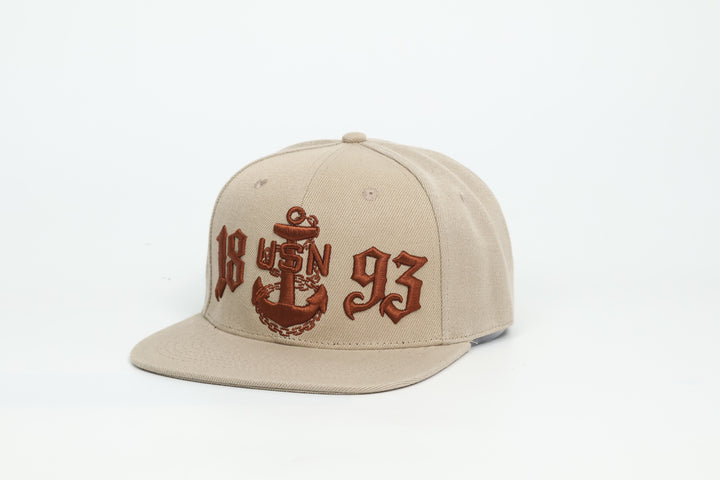 No.91 Premium 1893 Chief Flat Bill Ballcap W/ Adjustable Buckle (Khaki) $34.99+ Free Shipping