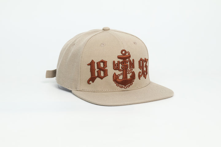 No.91 Premium 1893 Chief Flat Bill Ballcap W/ Adjustable Buckle (Khaki) $34.99+ Free Shipping