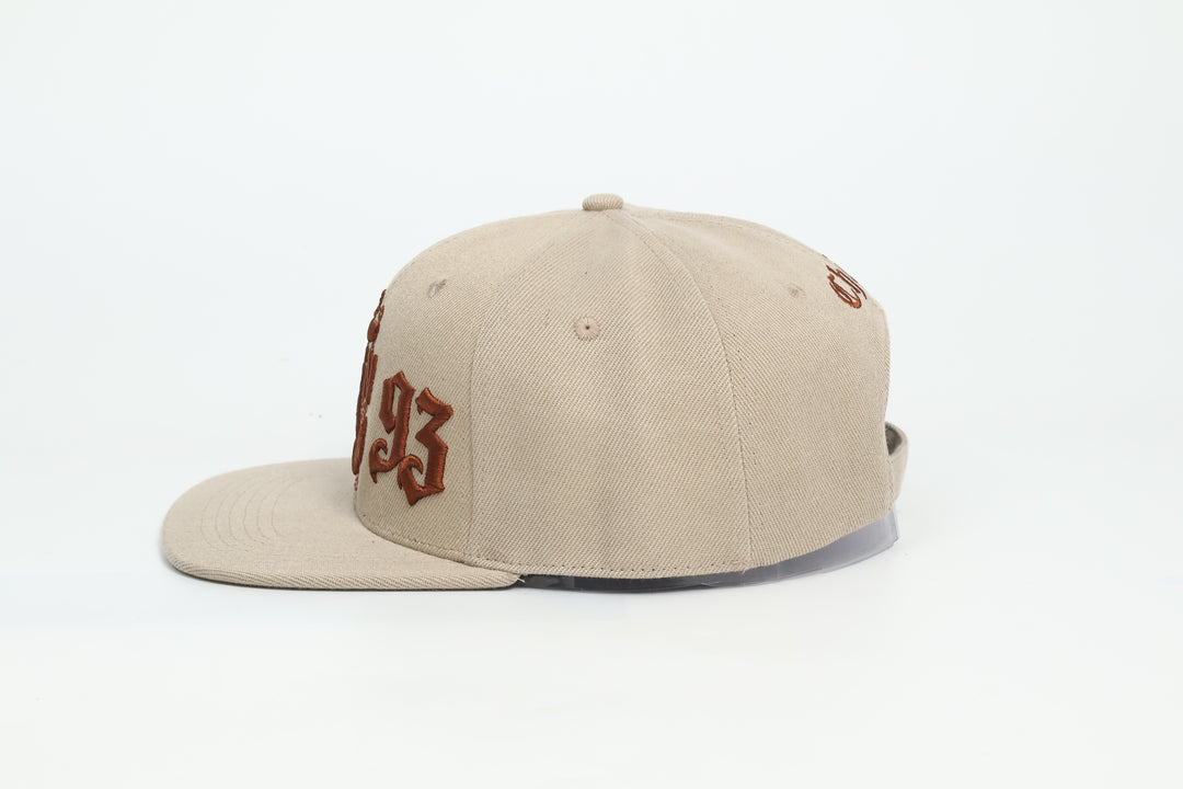 No.91 Premium 1893 Chief Flat Bill Ballcap W/ Adjustable Buckle (Khaki) $34.99+ Free Shipping