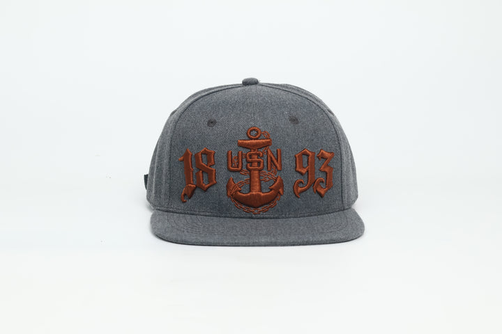 No.92 Premium 1893 Chief Flat Bill Ballcap W/ Adjustable Buckle (Grey) $34.99+ Free Shipping