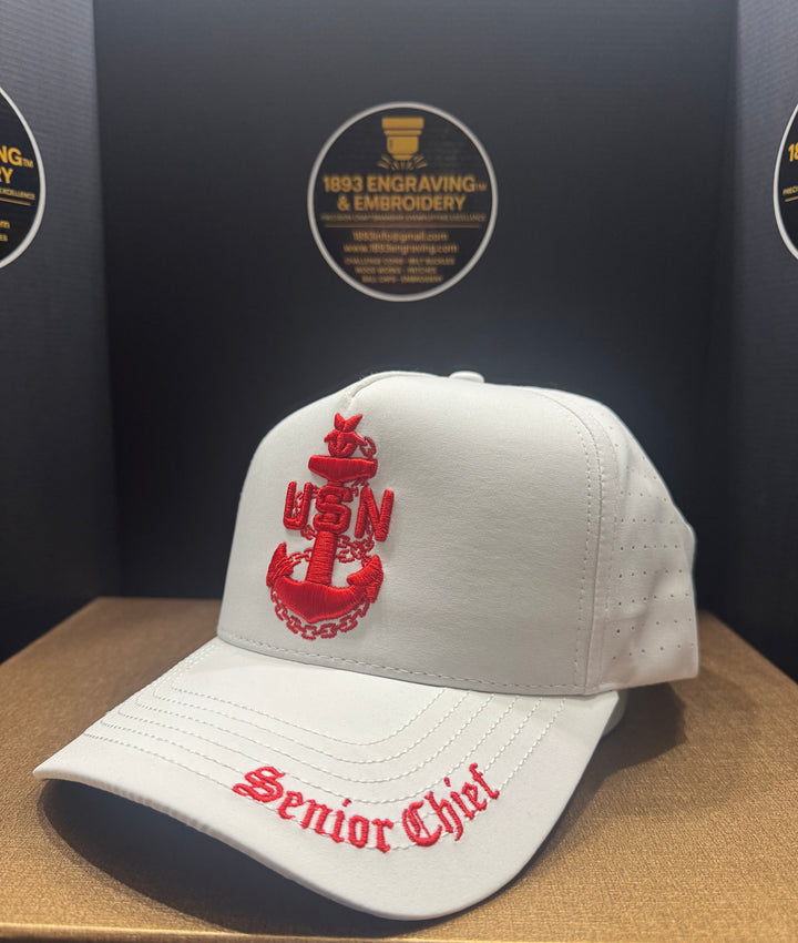 No.768 Premium Mid-Profile Senior Chief Anchor Snapback Vented | Everyday Cap | Embroidered Brim 7 Cap package $199.99 | Free Shipping