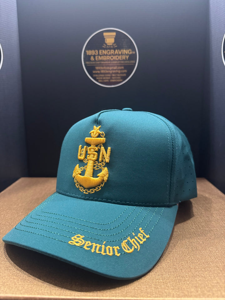 No.768 Premium Mid-Profile Senior Chief Anchor Snapback Vented | Everyday Cap | Embroidered Brim 7 Cap package $199.99 | Free Shipping