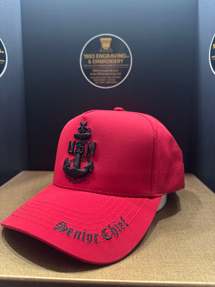 No.768 Premium Mid-Profile Senior Chief Anchor Snapback Vented | Everyday Cap | Embroidered Brim 7 Cap package $199.99 | Free Shipping