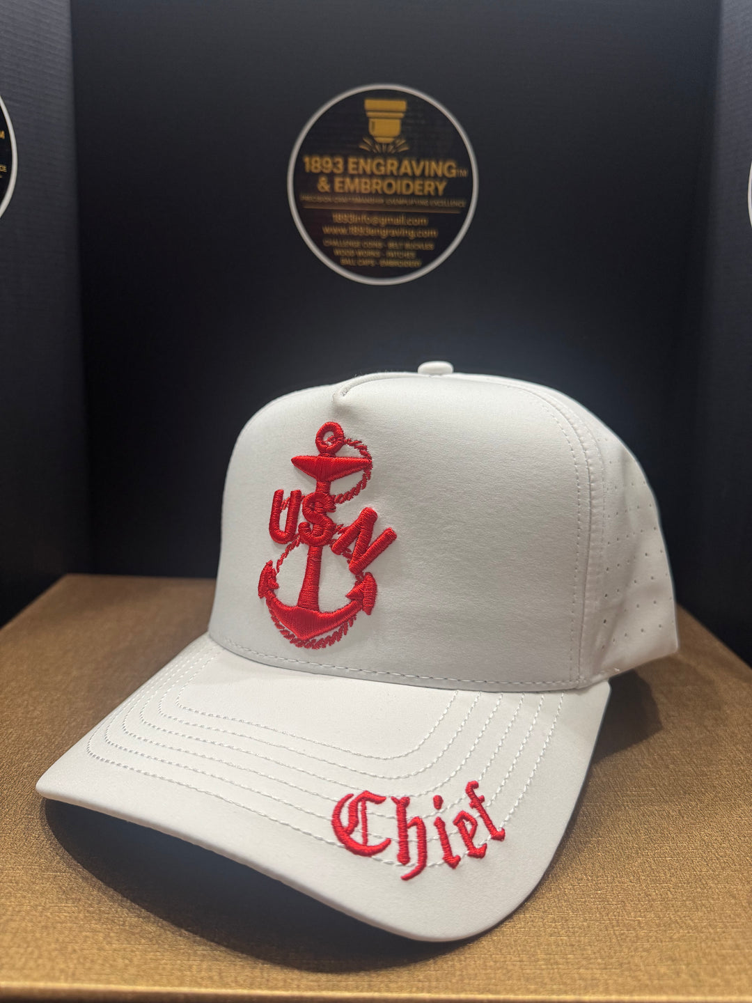 No.619 Premium Mid-Profile Chief Heritage Anchor Snapback Vented | Everyday Cap | Embroidered Brim FAT CHIEF PERFORMANCE package $99.99 | Free Shipping
