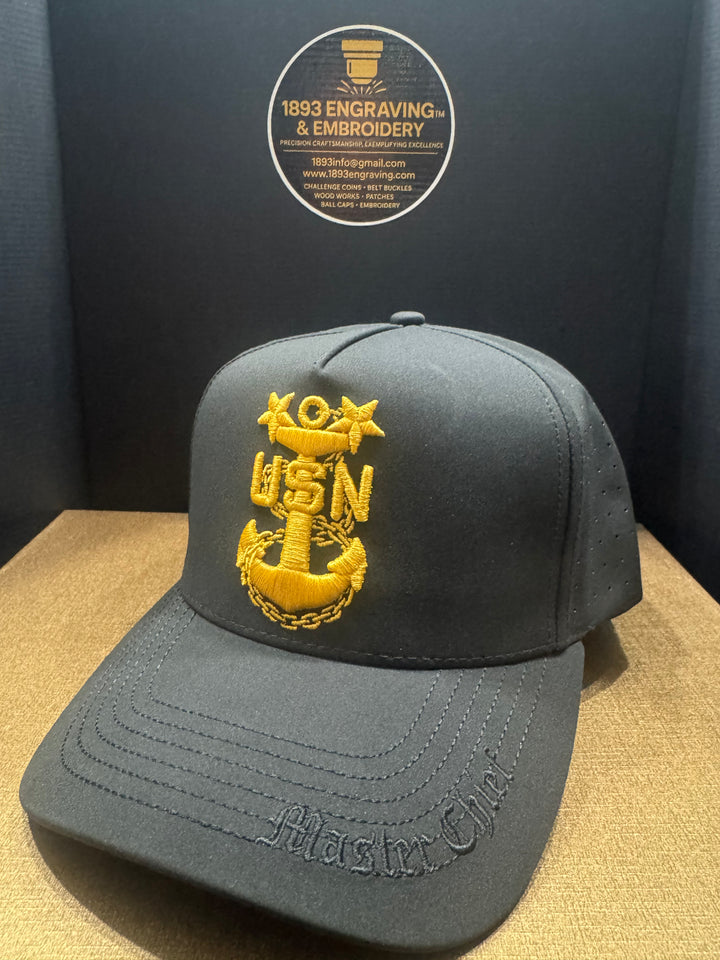 No.79 Premium Master Chief Snapback Vented Cap with Embroidered Brim | Black | $34.99 | Free Shipping