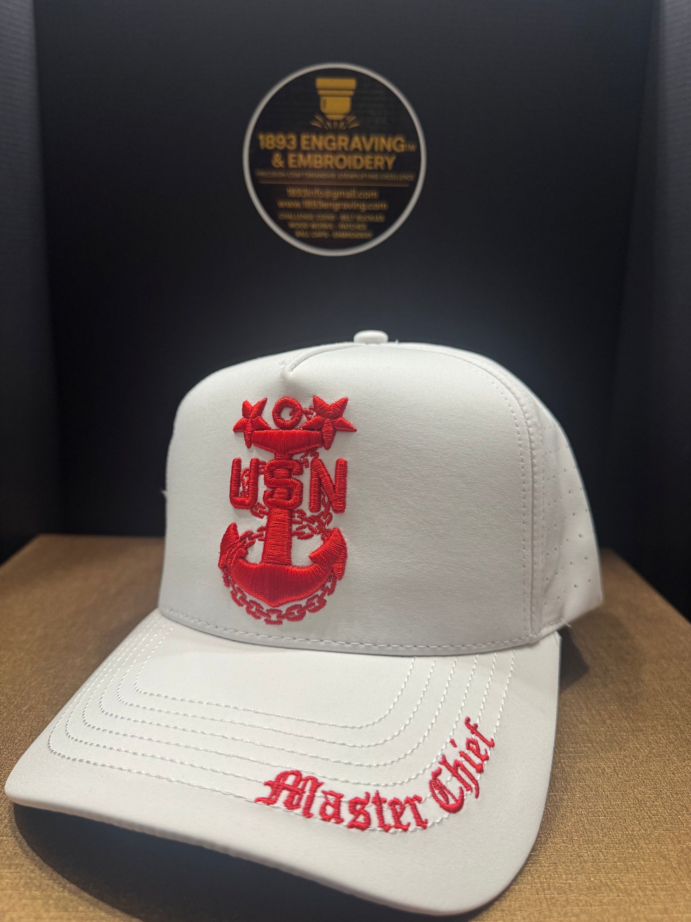 No.914 Premium White CPO | SCPO | MCPO | Red Embroidery Snapback | $34.99 | Free Shipping
