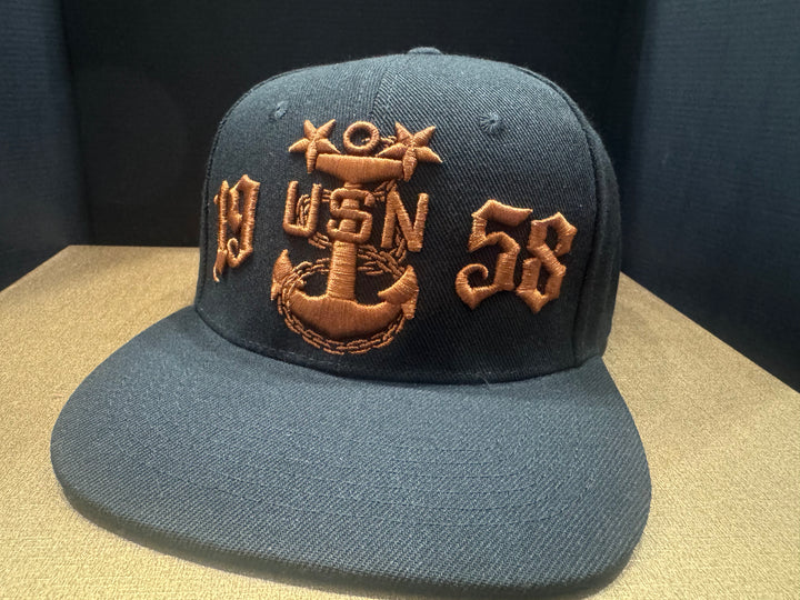 No.48 Premium 1958 Master Chief Flat Bill Ballcap W/ Adjustable Buckle (Black) $34.99+ Free Shipping